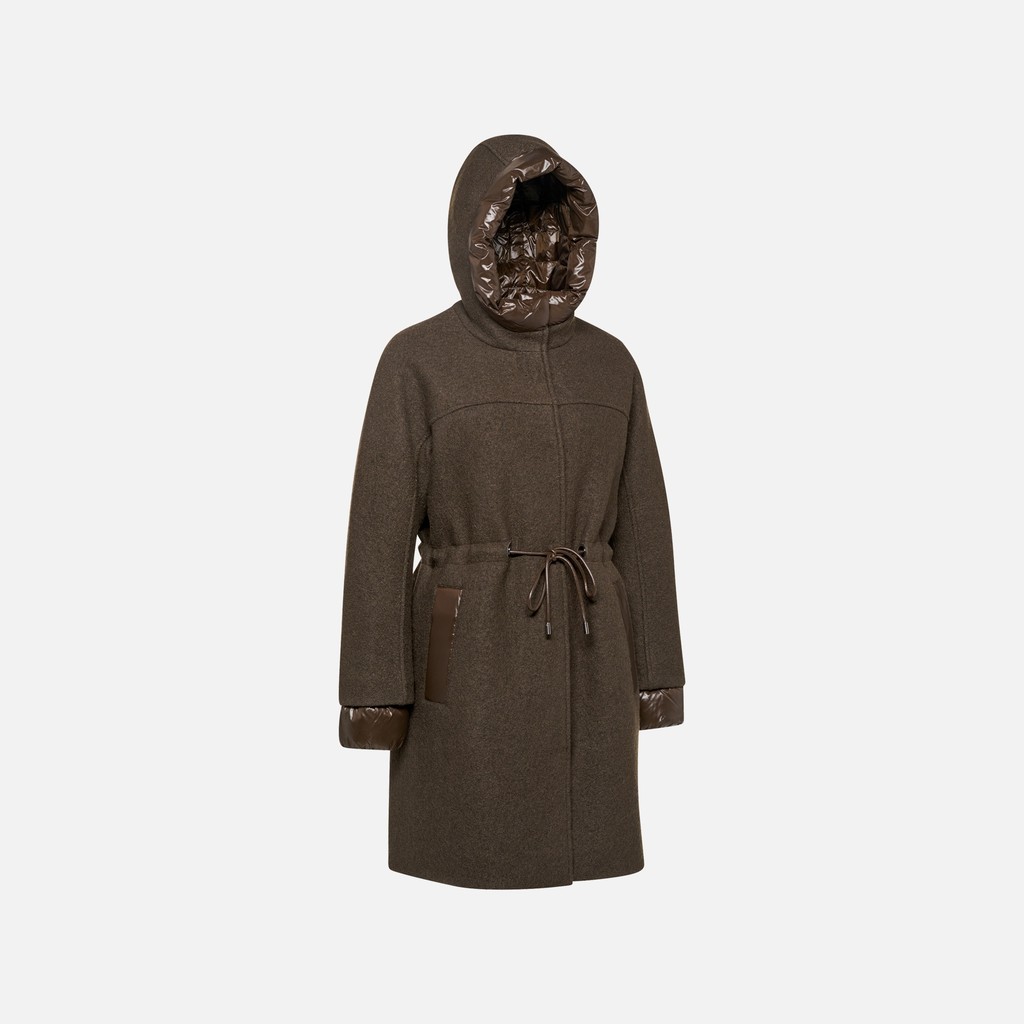 Woollen coats KLEOPY WOMAN Delicioso - image number 6 | GEOX