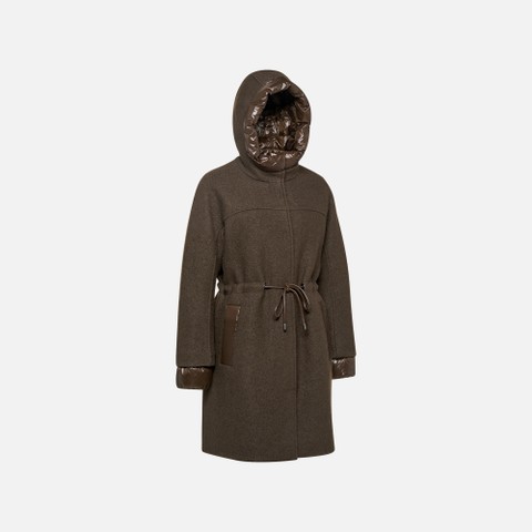 Woollen coats KLEOPY WOMAN Delicioso - image number 6 | GEOX