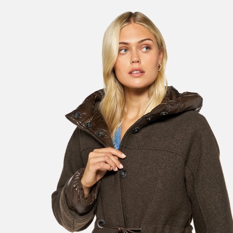 Woollen coats KLEOPY WOMAN Delicioso - image number 3 | GEOX