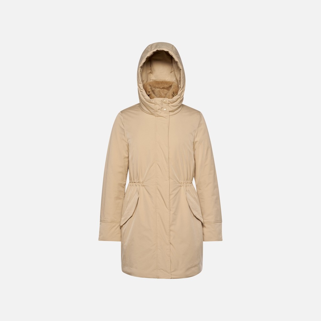 Long parka ANNYTAH WOMAN Nougat - image number 6 | GEOX