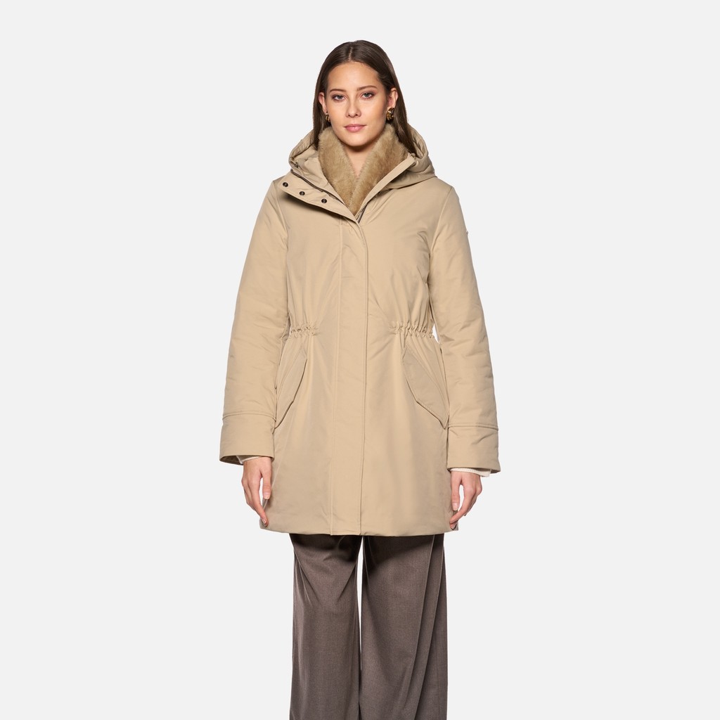 Long parka ANNYTAH WOMAN Nougat - image number 2 | GEOX