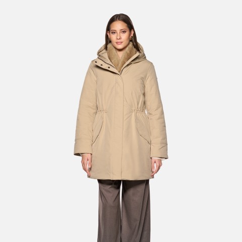 Long parka ANNYTAH WOMAN Nougat - image number 2 | GEOX