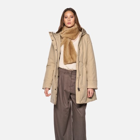 Long parka ANNYTAH WOMAN Nougat - image number 0 | GEOX