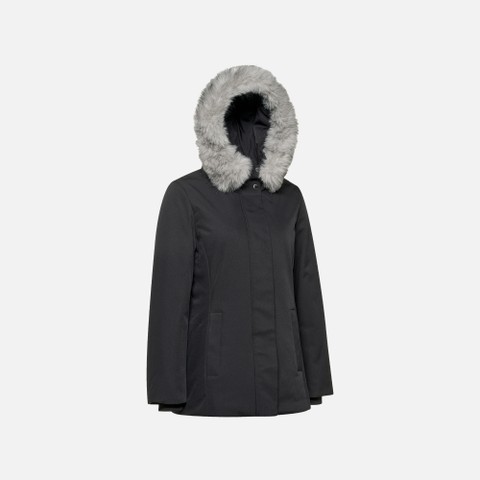 Quilted parka CAMEXIA WOMAN Black - image number 6 | GEOX