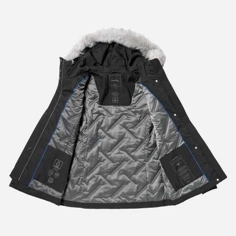 Quilted parka CAMEXIA WOMAN Black - image number 12 | GEOX