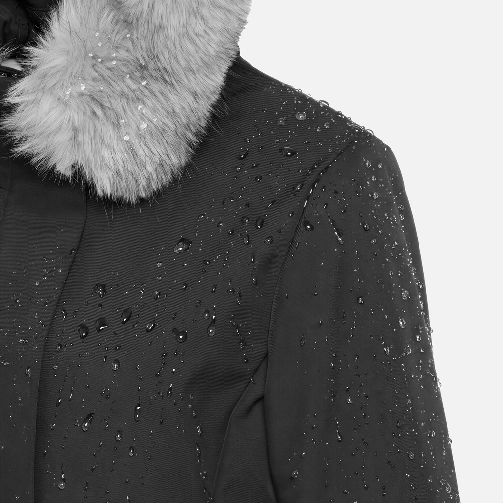 Quilted parka CAMEXIA WOMAN Black - image number 13 | GEOX