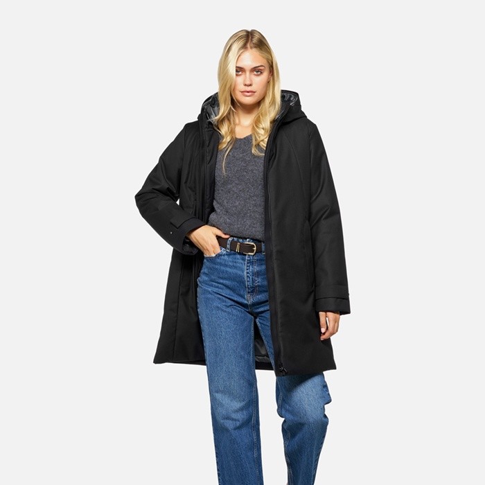Langer Parka NORIZE DAME Schwarz | GEOX