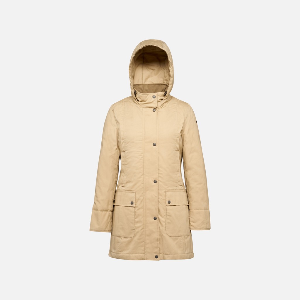 Cotton jacket GRAISY WOMAN Nougat - image number 1 | GEOX