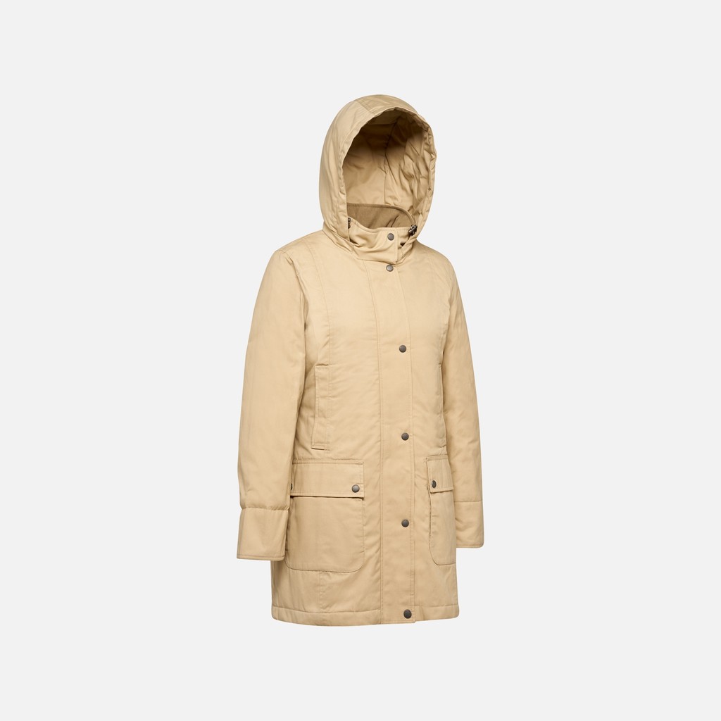 Cotton jacket GRAISY WOMAN Nougat - image number 2 | GEOX