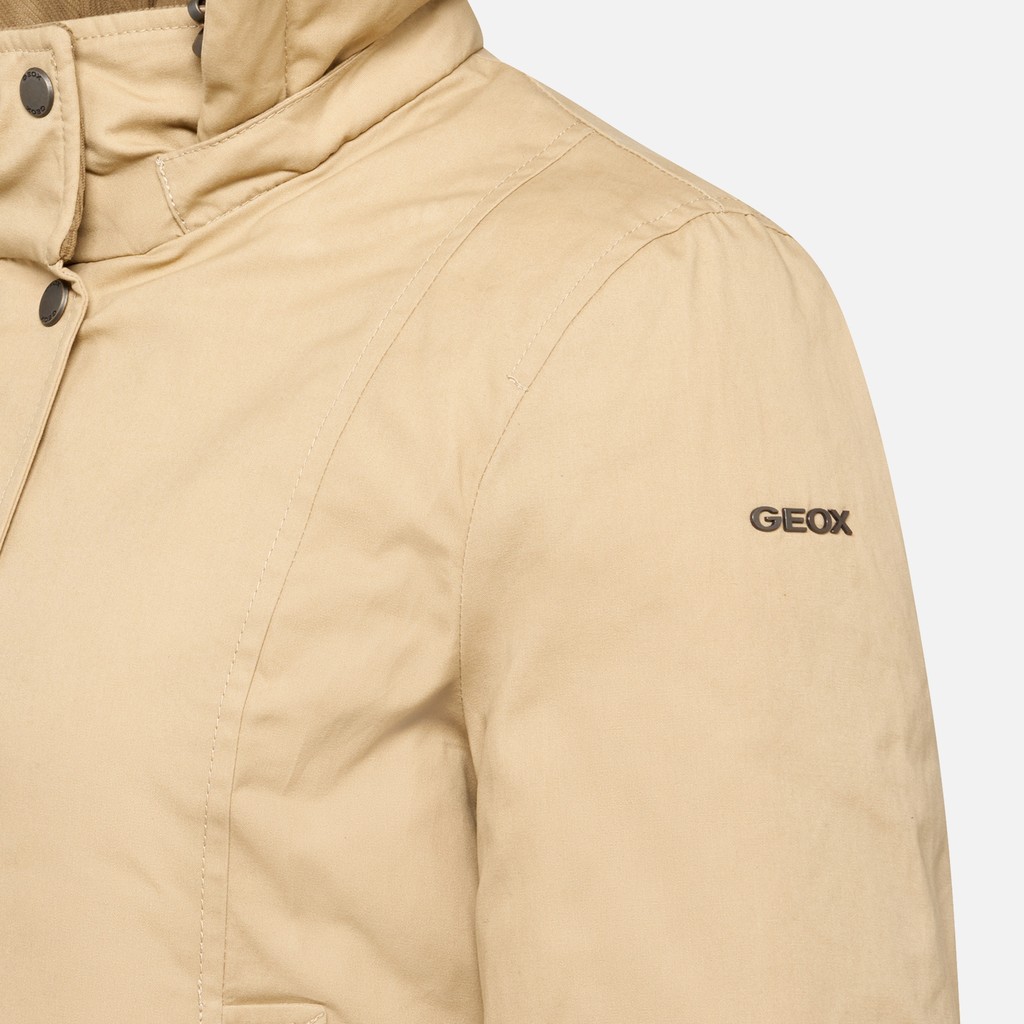 Cotton jacket GRAISY WOMAN Nougat - image number 5 | GEOX