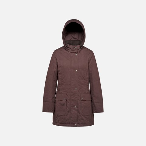 Cotton jacket GRAISY WOMAN Chocolate plum - image number 1 | GEOX