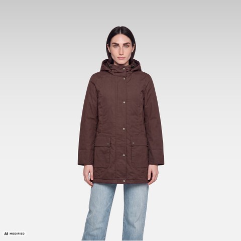Baumwolljacke GRAISY DAME Dunkelbraun - image number 1 | GEOX