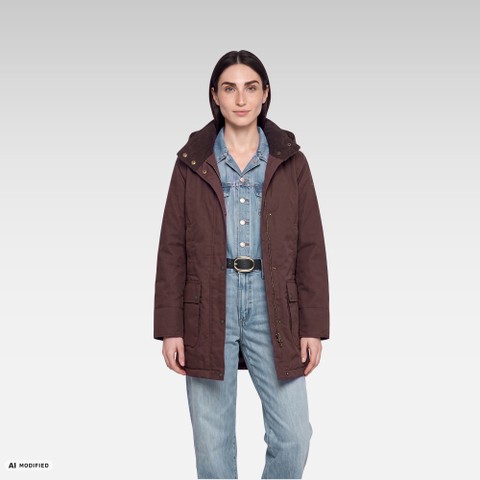 Baumwolljacke GRAISY DAME Dunkelbraun | GEOX