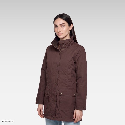 Baumwolljacke GRAISY DAME Dunkelbraun - image number 3 | GEOX