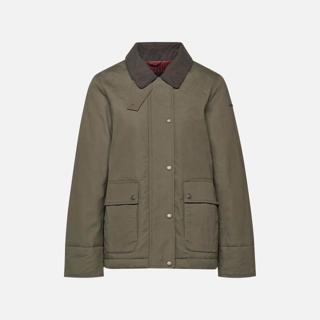 Cotton jacket GRAISY WOMAN Grape leaf - image number 6 | GEOX