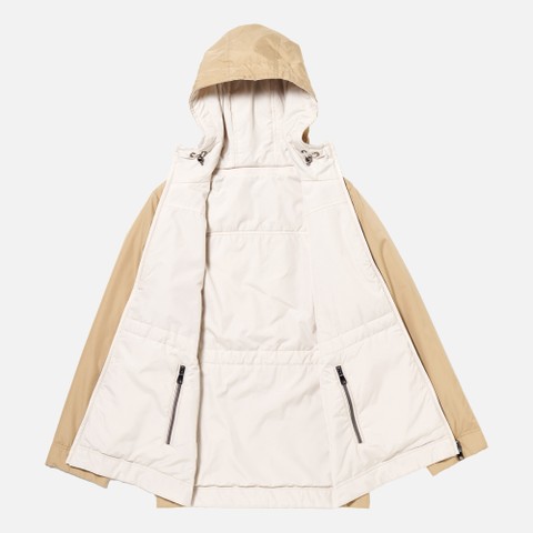 Long parka DORALEA WOMAN Nougat/Moonbeam - image number 11 | GEOX