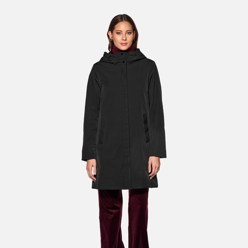 Langer Parka SPHERICA DAME Schwarz - image number 1 | GEOX