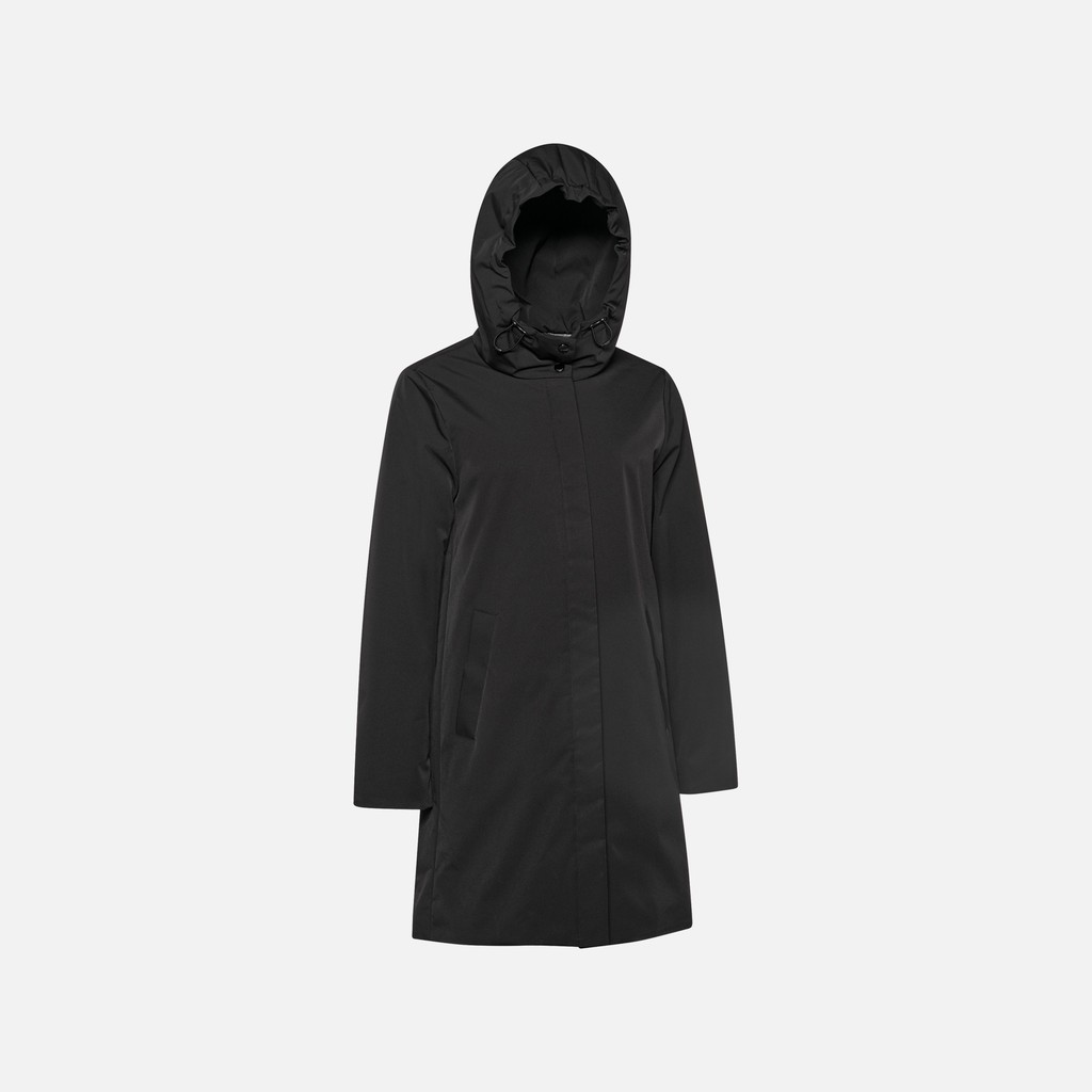 Langer Parka SPHERICA DAME Schwarz - image number 6 | GEOX