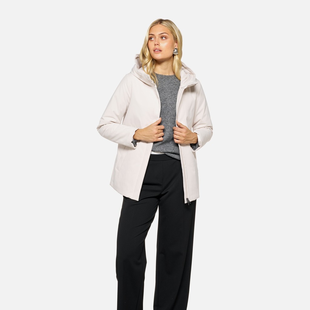 Quilted parka SPHERICA WOMAN Moonbeam - image number 0 | GEOX