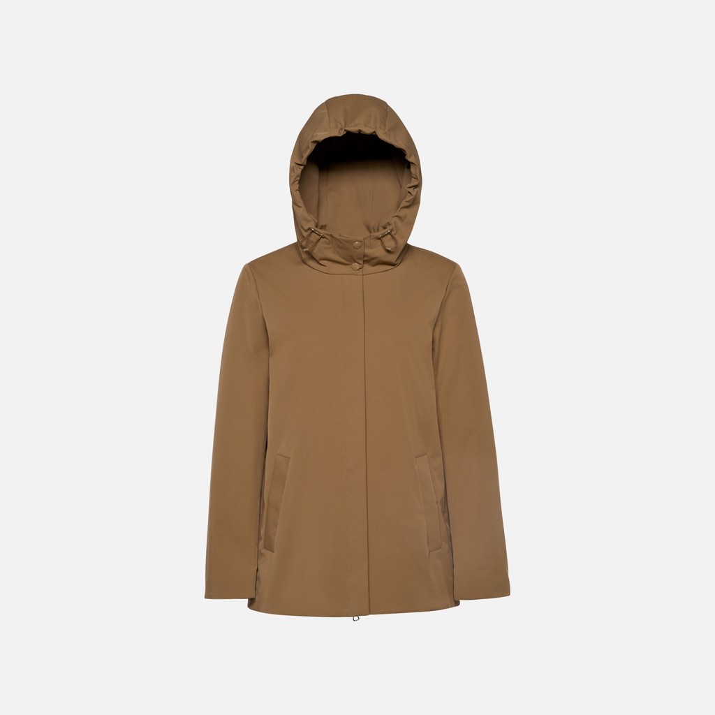 Steppparka SPHERICA DAME Haselnussbraun - image number 5 | GEOX