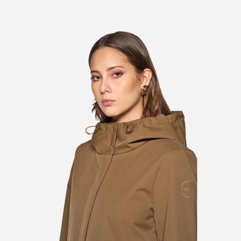 Steppparka SPHERICA DAME Haselnussbraun - image number 0 | GEOX