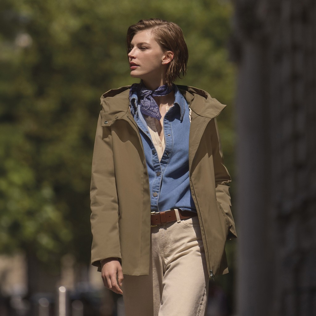 Parka matelass&eacute;e SPHERICA FEMME Marron noisette - image number 1 | GEOX