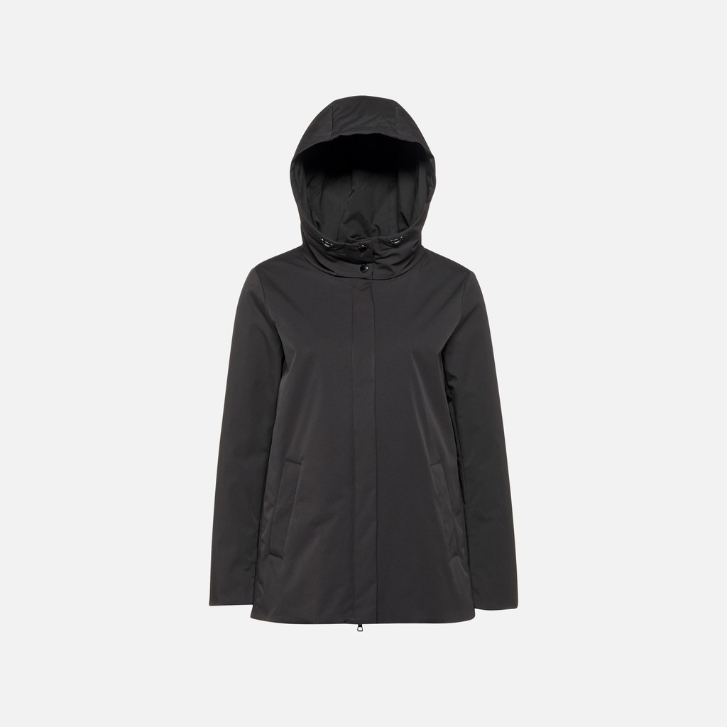 Quilted parka SPHERICA WOMAN Black - image number 5 | GEOX