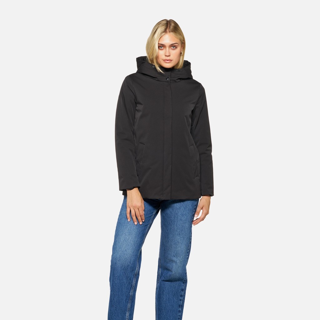 Quilted parka SPHERICA WOMAN Black - image number 1 | GEOX