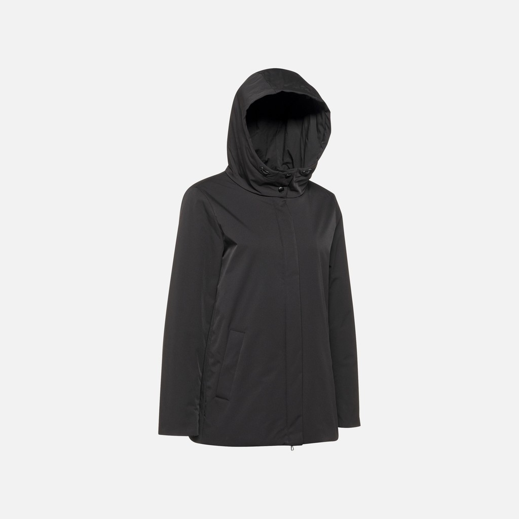 Quilted parka SPHERICA WOMAN Black - image number 6 | GEOX
