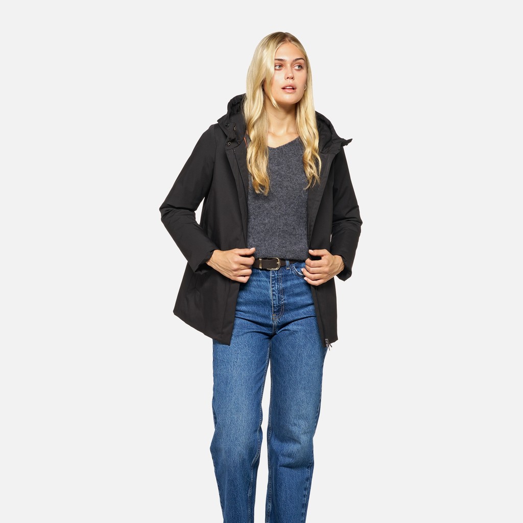 Quilted parka SPHERICA WOMAN Black - image number 0 | GEOX