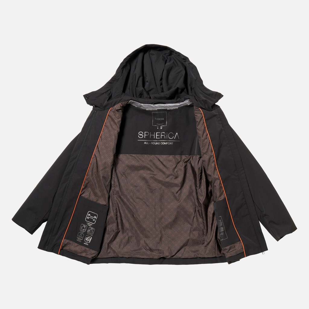 Quilted parka SPHERICA WOMAN Black - image number 12 | GEOX