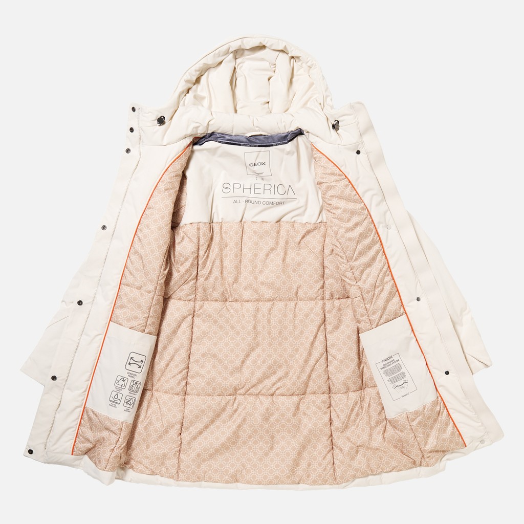 Long parka SPHERICA WOMAN Moonbeam - image number 12 | GEOX