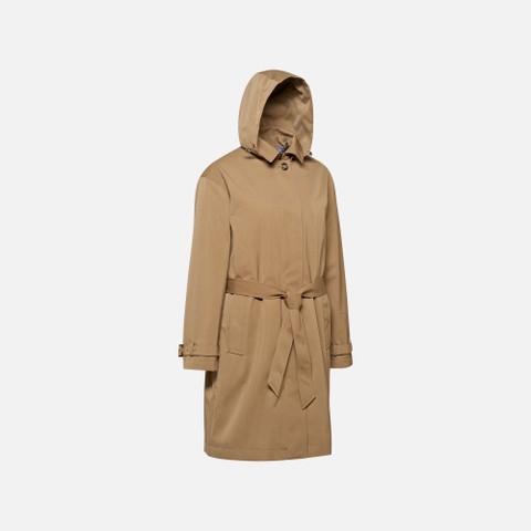 Long parka MANTINEA WOMAN Hazelnut Brown - image number 7 | GEOX