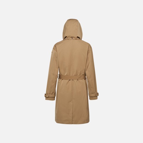 Long parka MANTINEA WOMAN Hazelnut Brown - image number 8 | GEOX