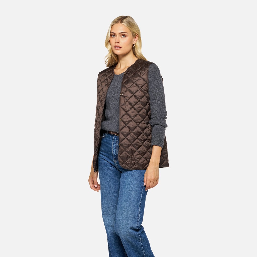Long parka MANTINEA WOMAN Hazelnut Brown - image number 4 | GEOX