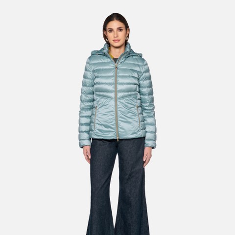 Quilted down jacket JAYSEN WOMAN Arona blue - image number 1 | GEOX