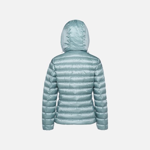 Quilted down jacket JAYSEN WOMAN Arona blue - image number 6 | GEOX