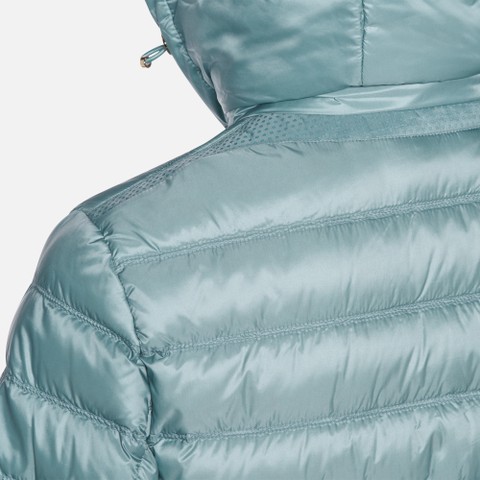 Quilted down jacket JAYSEN WOMAN Arona blue - image number 7 | GEOX