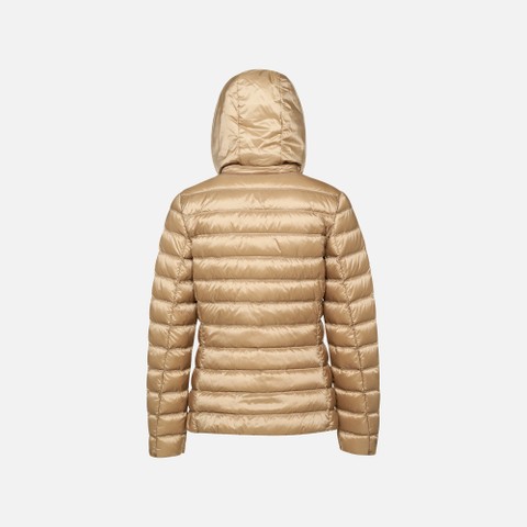 Quilted down jacket JAYSEN WOMAN Nougat - image number 7 | GEOX