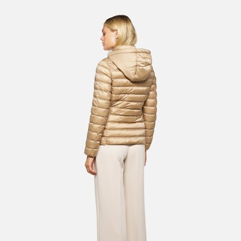 Quilted down jacket JAYSEN WOMAN Nougat - image number 2 | GEOX