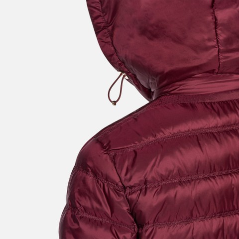 Full-length quilted coat JAYSEN WOMAN Tawny Port - image number 7 | GEOX