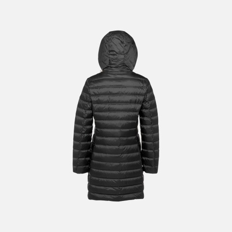 Full-length quilted coat JAYSEN WOMAN Black - image number 7 | GEOX