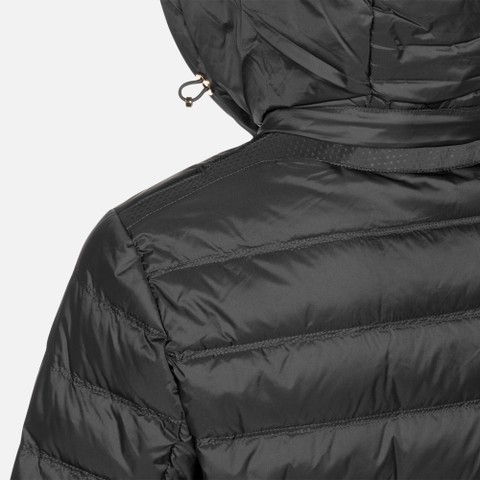 Full-length quilted coat JAYSEN WOMAN Black - image number 8 | GEOX