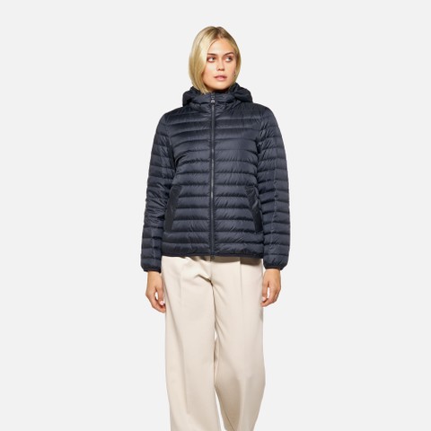 Short down jacket MYLUSE WOMAN Sky captain - image number 1 | GEOX