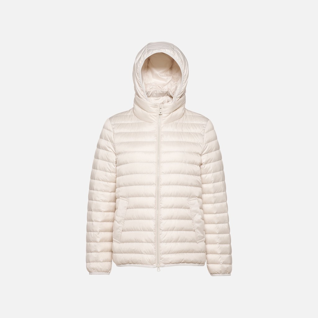 Short down jacket MYLUSE WOMAN Moonbeam - image number 5 | GEOX