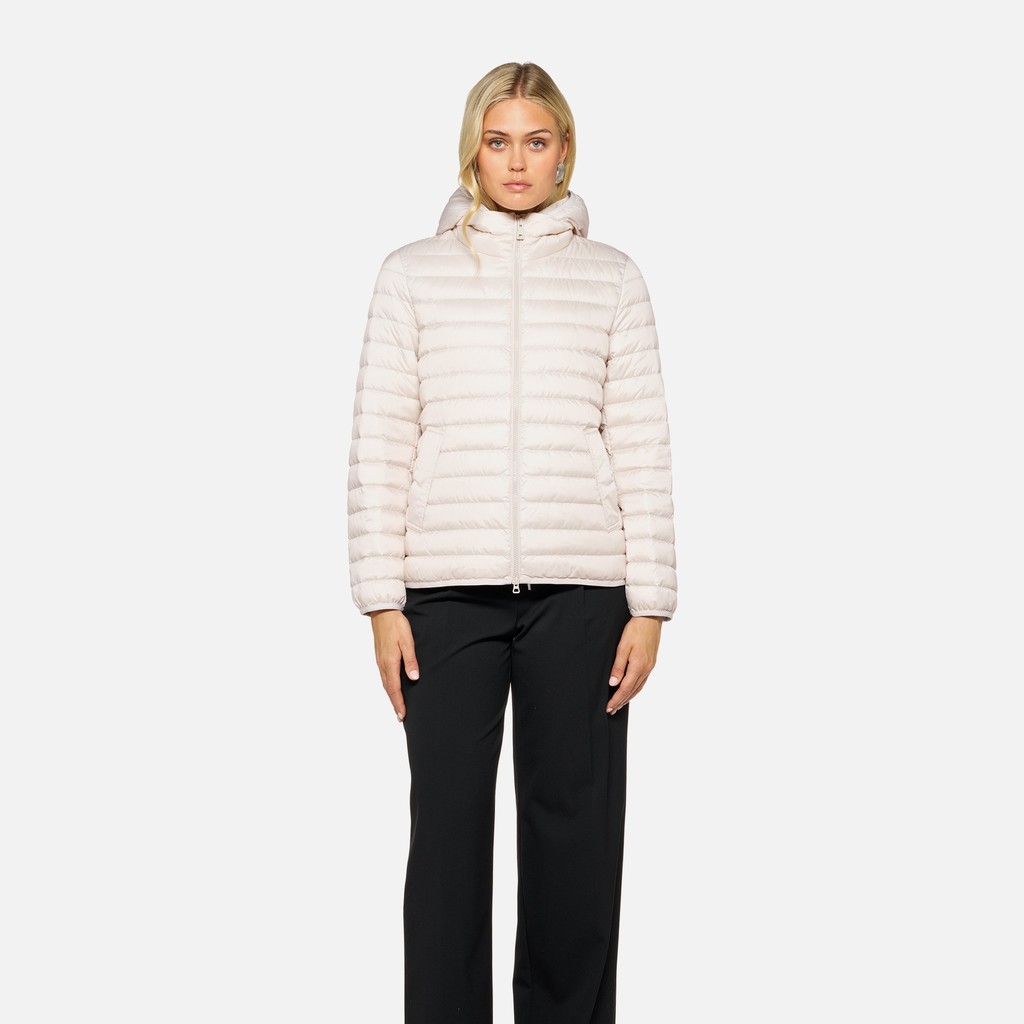 Short down jacket MYLUSE WOMAN Moonbeam - image number 1 | GEOX