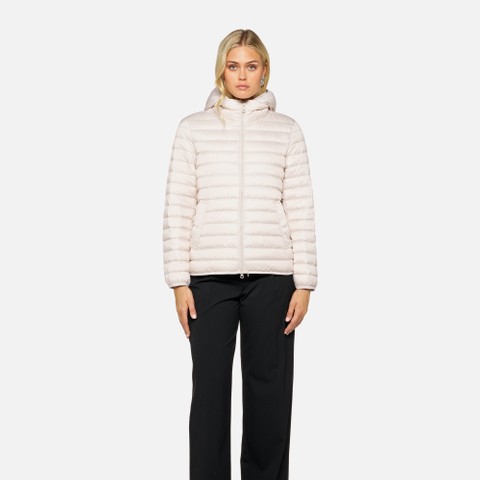 Short down jacket MYLUSE WOMAN Moonbeam - image number 1 | GEOX