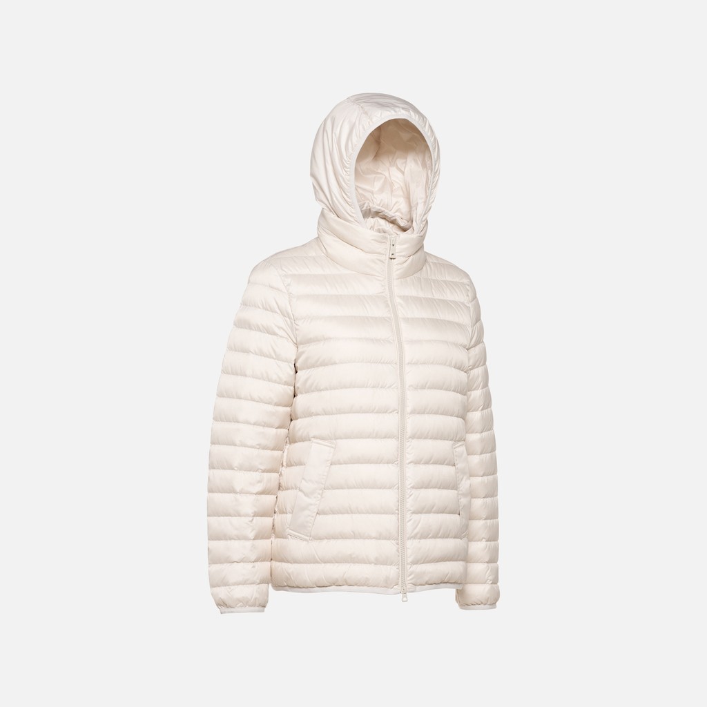 Short down jacket MYLUSE WOMAN Moonbeam - image number 6 | GEOX