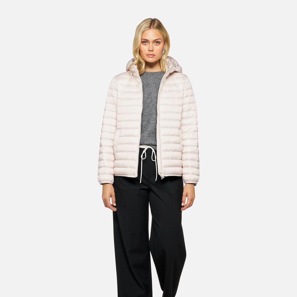 Short down jacket MYLUSE WOMAN Moonbeam - image number 0 | GEOX