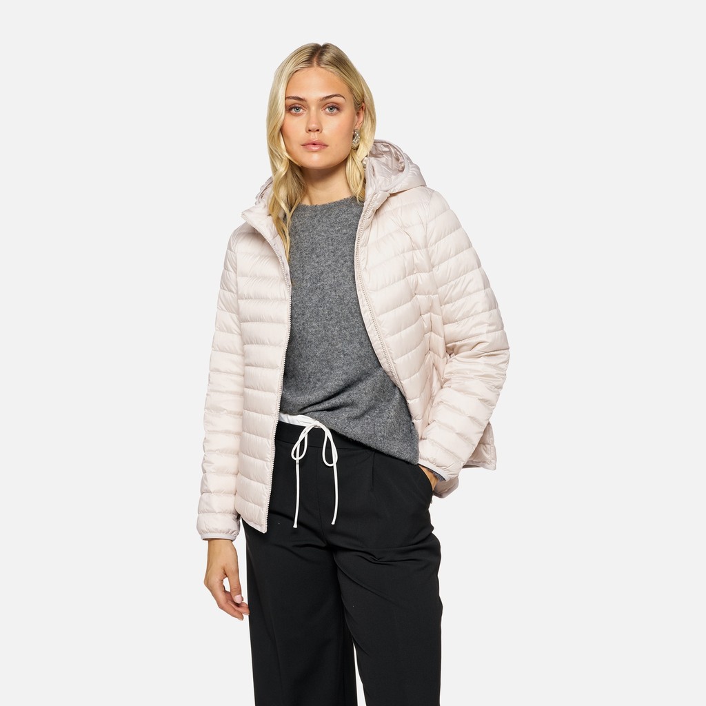 Short down jacket MYLUSE WOMAN Moonbeam - image number 3 | GEOX